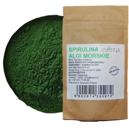 Spirulina w proszku Naturalne Algi Morskie Esent 20g