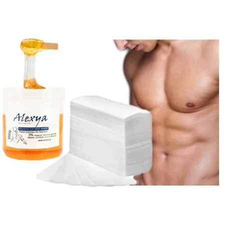 Zestaw do depilacji pastą cukrową dla Mężczyzn tors plecy miejsca intymne