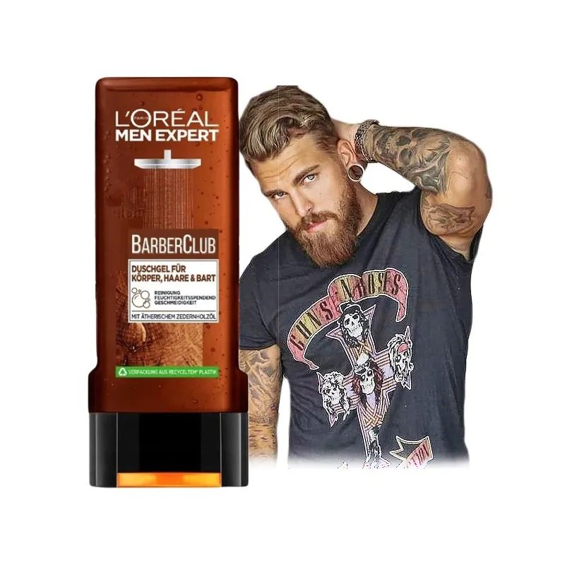 LOREAL MEN expert Barber Club perfumowany żel pod prysznic dla mężczyzn ciało twarz broda XL 300ml