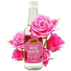 Naturalna Woda różana w szklanej butelce - KTC 190ml