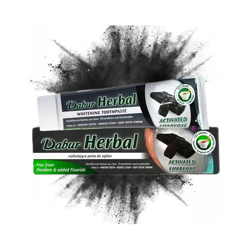 Dabur Herbal pasta do zębów z aktywnym węglem bez Fluoru 100ml