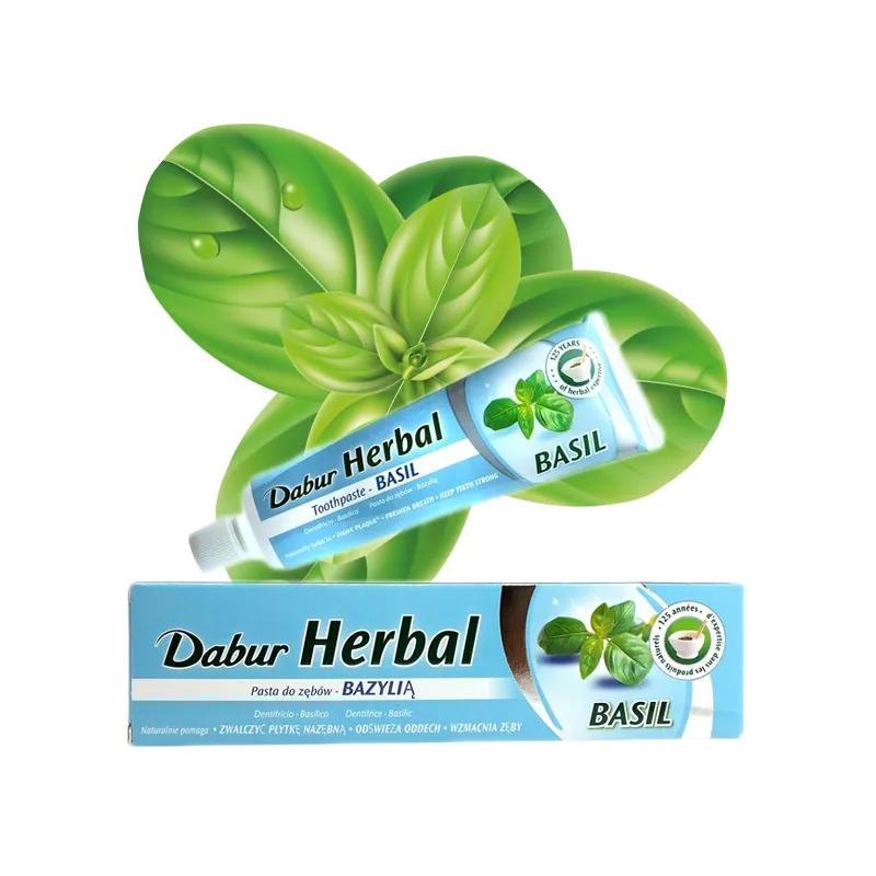 Dabur Herbal Basil pasta do zębów z Bazylią bez fluoru 100ml