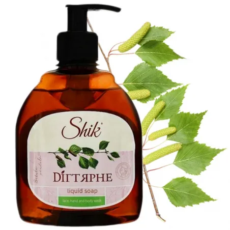 Shik mydło dziegciowe w płynie do twarzy i ciała do skóry trądzikowej problematycznej z Ukrainy 300g