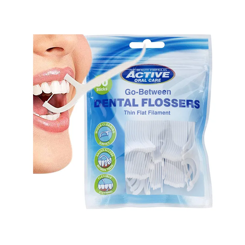 Active Wykałaczki z nicią dentystyczną do zębów - niciowykałaczki 50sztuk