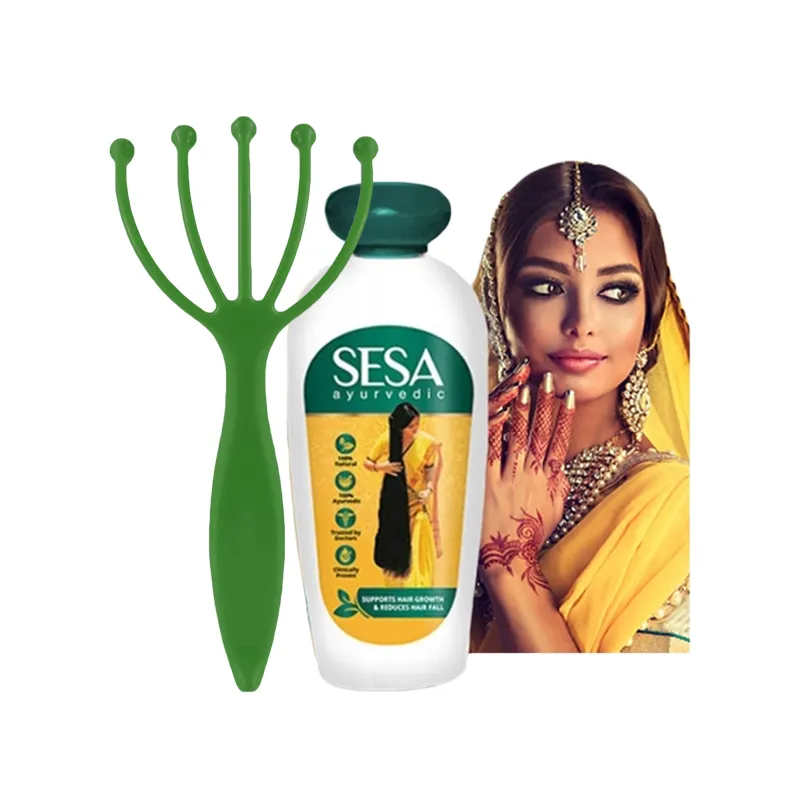 Sesa olejek arganowy na porost włosów naturalny z Indii 50ml + Grabki do zabiegu ZESTAW