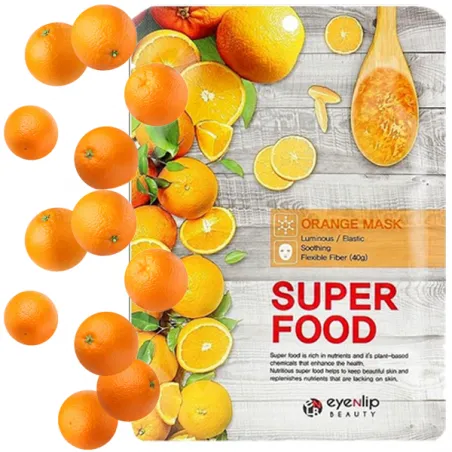 Maseczka nawilżająca na twarz w płachcie koreańska Eyenlip Super Food