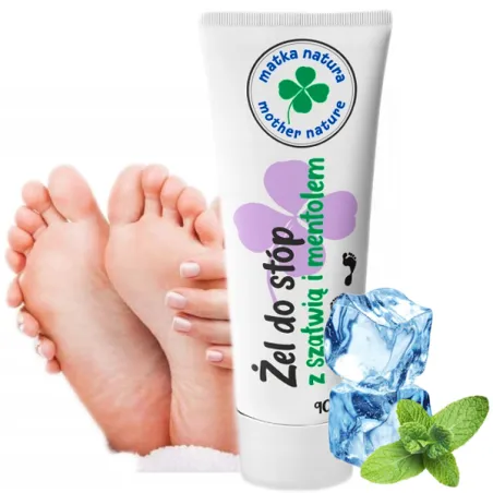 Matka Natura krem do stóp na pocenie nieprzyjemny zapach z szałwią i mentolem 90ml