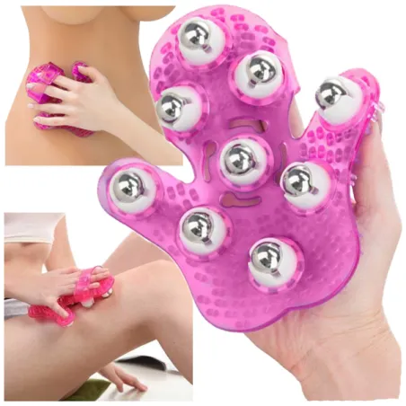 Masażer do ciała na cellulit antycellulitowy limfatyczny na kręgosłup manualny z metalowymi kulkami