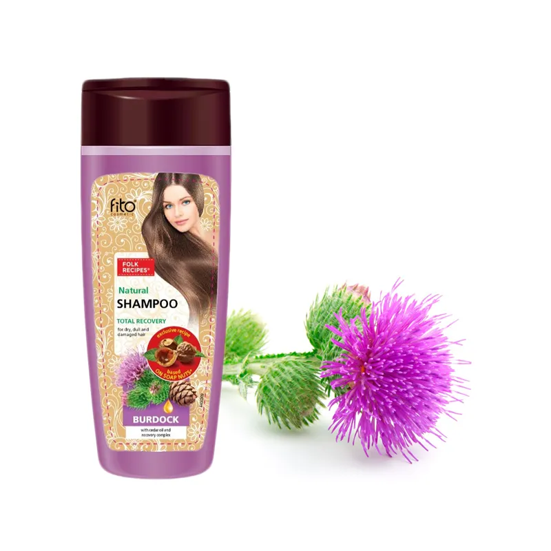 Fitokosmetik szampon łopianowy na porost włosów przeciw wypadaniu naturalny Bez SLS 270ml