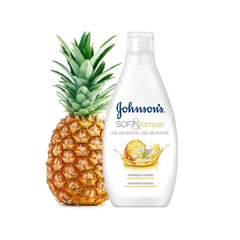JOHNSON'S Soft&Pamper żel pod prysznic nawilżający długo pachnący ananas 400ml