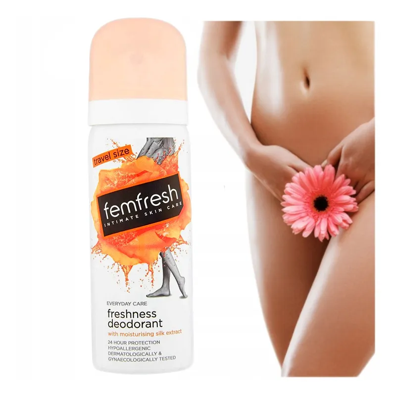 Dezodorant do higieny intymnej dla kobiet z jedwabiem hipoalergiczny Spray 50ml