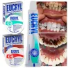 Eucryl pasta do zębów i preparaty do usuwania rozpuszczania kamienia nazębnego z zębów wybielania 2 sztuki