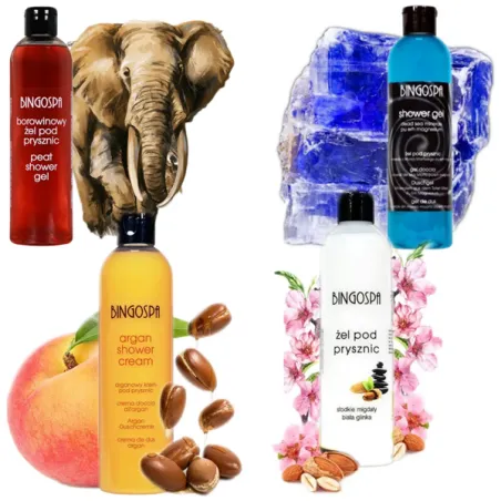 BingoSpa intensywnie nawilżający żel pod prysznic żele 4 sztuki zestaw
