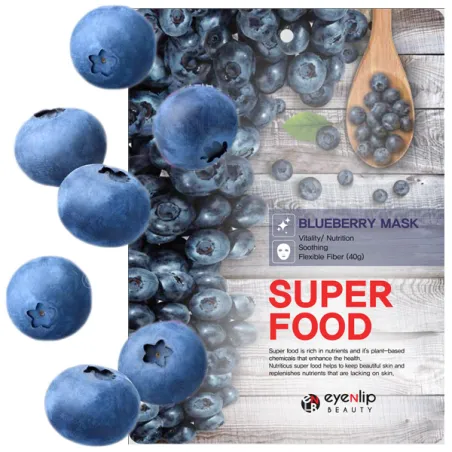 Super Food najlepsza maska nawilżająca do twarzy maseczka koreańska jagodowa 1 szt