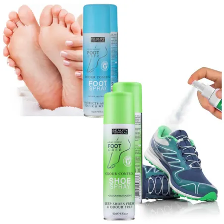 Na śmierdzące stopy nogi spray na pocenie nóg stóp + dezodorant do butów 2*150ml zestaw
