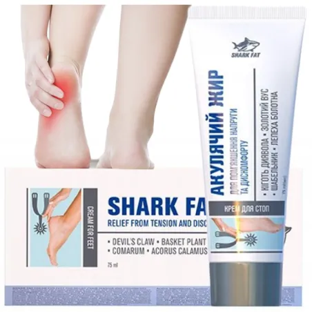 Maść na ostrogi piętowe ostroge piętową Złoty Wąs Tłuszcz Rekina 75ml