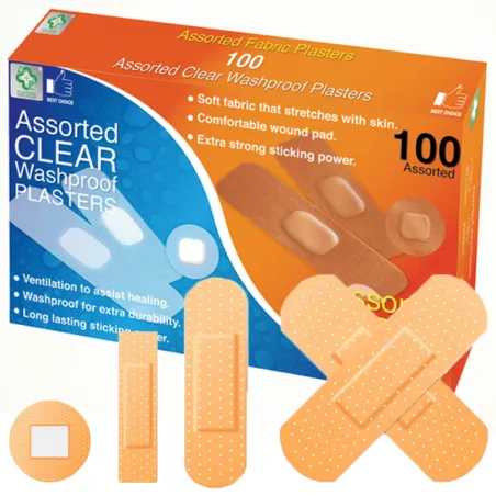 Plastry opatrunkowe wodoodporne mocne MIX 100 sztuk z Anglii