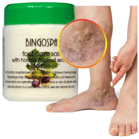 BingoSpa sól na pajączki na nogach popękane naczynka pękające żyły z kasztanowcem 550g