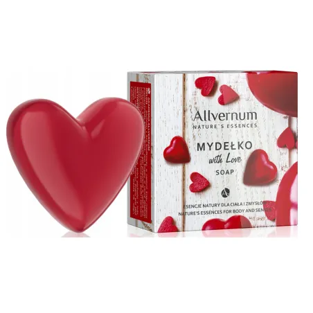 Allvernum mydło ozdobne serduszko serce mydełka na prezent glicerynowe 100g