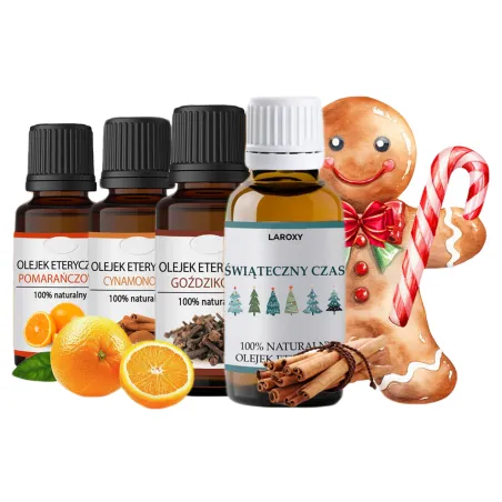 Świąteczne pierniczki zapach do domu świąt Bożego Narodzenia olejki zapachowe naturalne 4*10ml