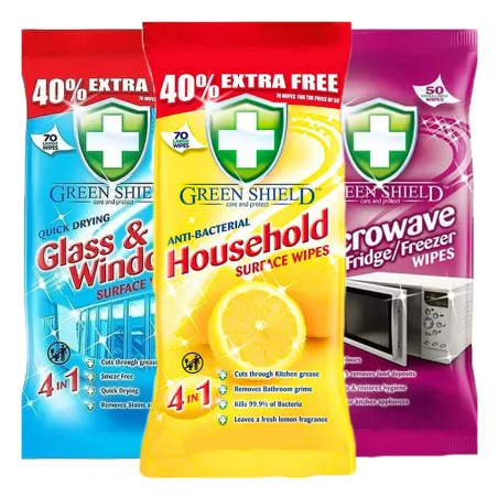 Chusteczki do sprzatania nawilżane mokre szyb lodówki łazienki ANTYBAKTERYJNE 3*70 sztuk zestaw