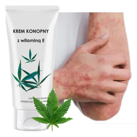 Kwiat Życia krem na egzeme łuszczyce AZS z witaminą E KONOPI 200ml