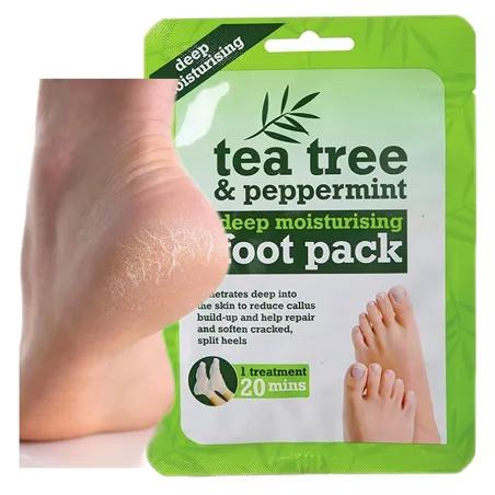 Xpel skarpetki nawilżające do stóp na noc maska do stóp na suche stopy pięty Mieta Tea Tree 1 para