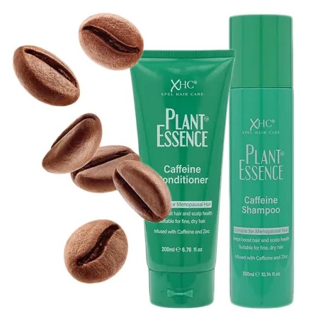 XHC szampon z Kofeiną Cynkiem na porost włosów dla kobiet mężczyzn łysienie zakola bez parabenów 300ml + Odżywka