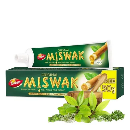 DABUR MISWAK Pasta do zębów ziołowa bez fluoru z Indii DUŻA 170g