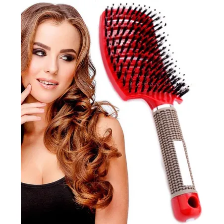 Szczotka profilowana do wlosow czerwona