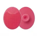 Płatek szczoteczka do mycia i masażu twarzy silikonowy różowy