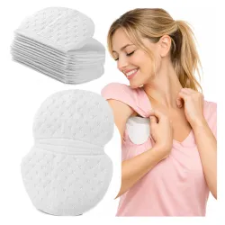 Wkładki pod pachy antypotowe przeciwpotowe na pocenie bawełniane chłonne dla kobiet i mężczyzn białe 10 par