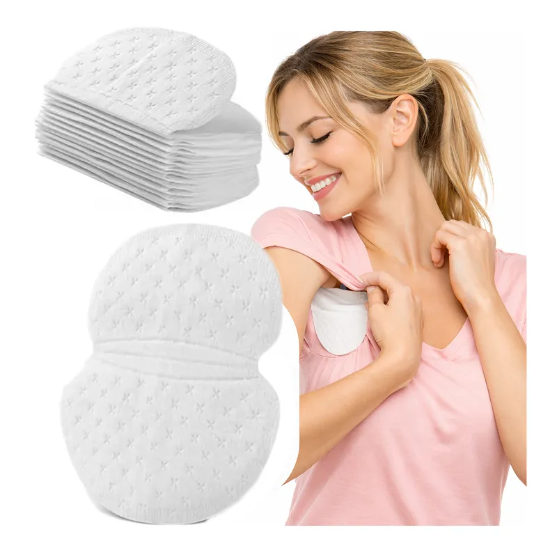 Wkładki pod pachy antypotowe przeciwpotowe na pocenie bawełniane chłonne dla kobiet i mężczyzn białe 10 par
