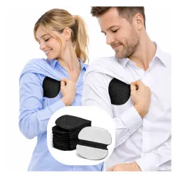 Wkładki pod pachy antypotowe na pocenie bawełniane czarne 10 par