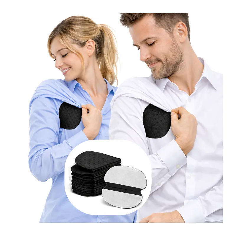 Wkładki pod pachy antypotowe na pocenie bawełniane czarne 10 par