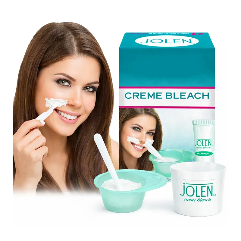 Jolen Creme Bleach rozjaśniacz do włosów na twarzy ciele wąsika miejsc intymnych Aloe Vera MAŁY 28g/7g