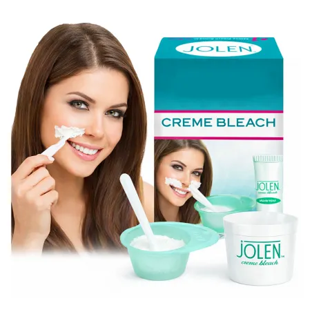 Jolen Creme Bleach rozjaśniacz do włosów na twarzy ciele wąsika miejsc intymnych Aloe Vera MAŁY 28g/7g