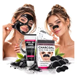 Maska na wągry zaskórniki pory maseczka + Plastry wyrywające na nos ZESTAW