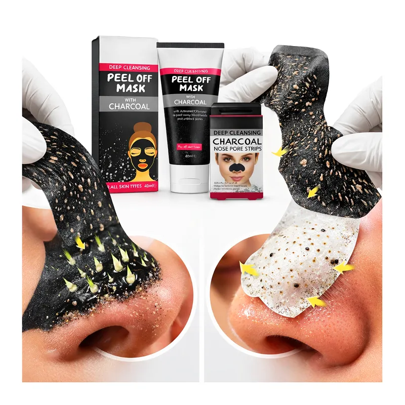 Maska na wągry zaskórniki pory maseczka + Plastry wyrywające na nos ZESTAW