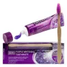 Fioletowa pasta do zębów wybielającana przebarwienia po kawie winie dla palaczy z Fluorem + Bambusowa Szczoteczka z Anglii 100ml
