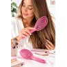 Szczotka do rozczesywania mokrych włosów długich nie wyrywająca delikatna różowa Laroxy