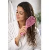 Szczotka do rozczesywania mokrych włosów długich nie wyrywająca delikatna różowa Laroxy