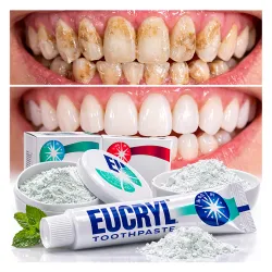 Eucryl pasta do zębów i preparaty do usuwania rozpuszczania kamienia nazębnego z zębów wybielania zestaw