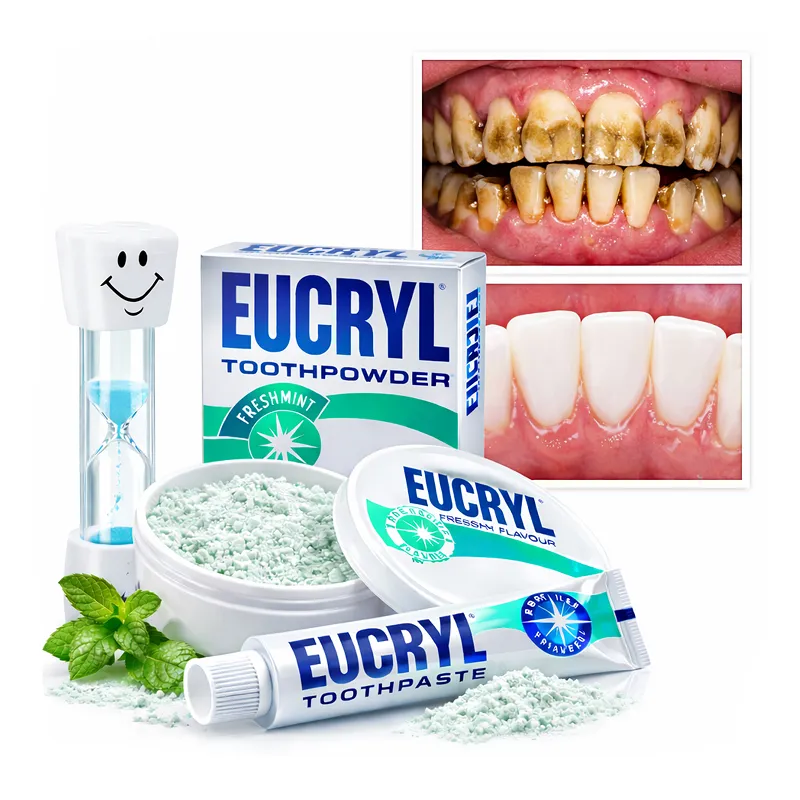 Eucryl preparat do rozpuszczania usuwania kamienia nazębnego z zębów wybielania + klepsydra