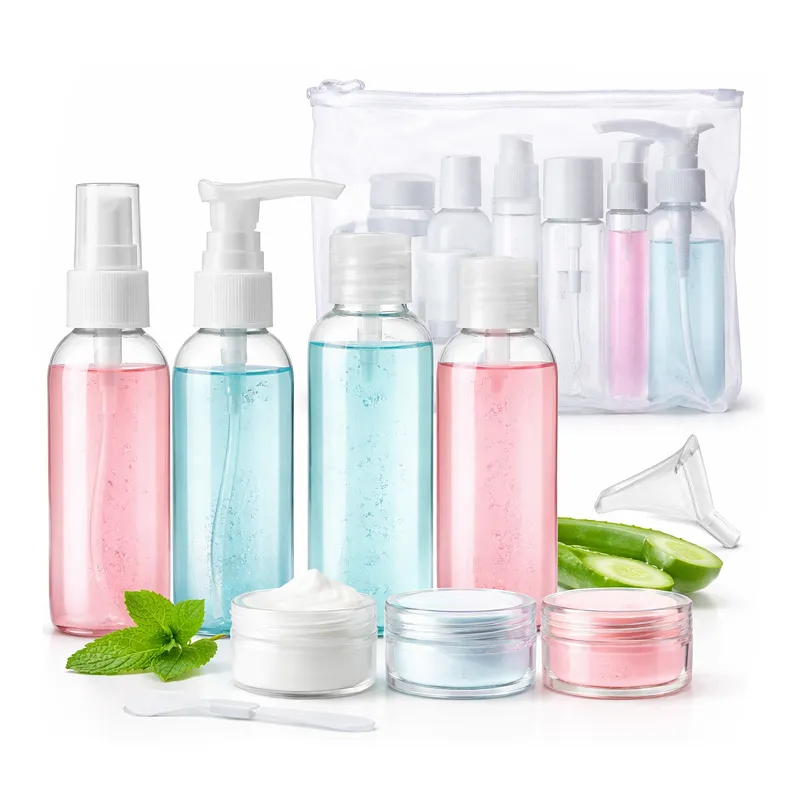 Pojemniki na płyny do samolotu kosmetyki do 100ml zestaw