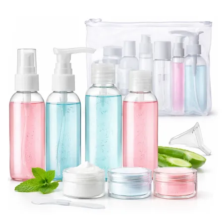 Pojemniki na płyny do samolotu kosmetyki do 100ml zestaw