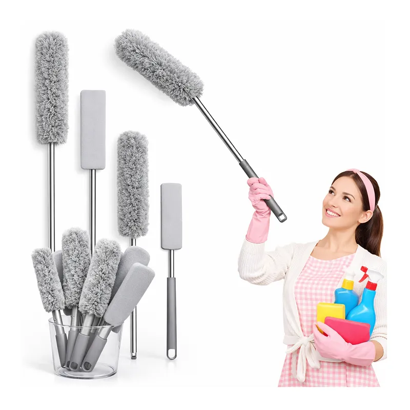 Szczotka miotełka do kurzu teleskopowa długa wymienne końcówki 4w1 250cm