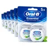 ORAL-B nić dentystyczna woskowana nitka miętowa 50m * 5 sztuk zestaw