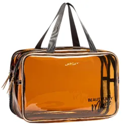 Duża kosmetyczka podróżna damska przezroczysta wodoodporna organizer LAROXY