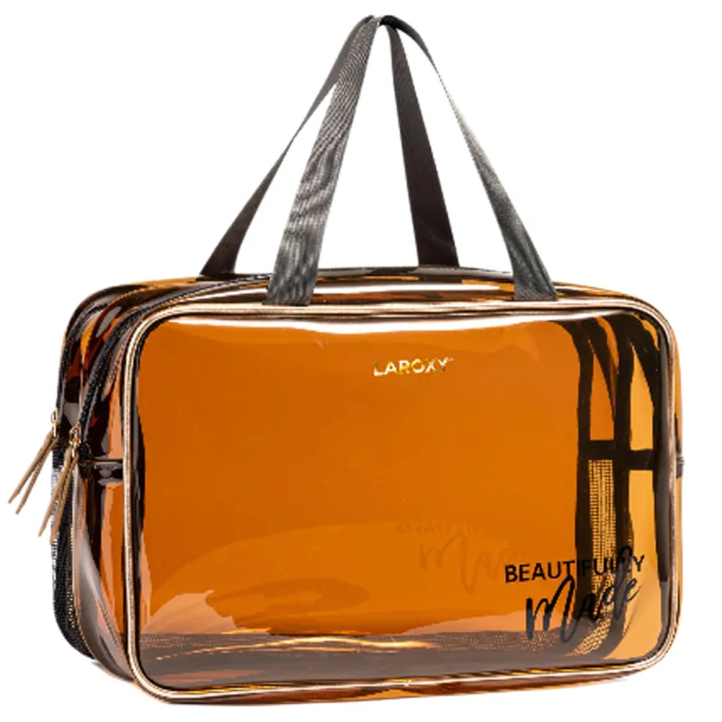 Duża kosmetyczka podróżna damska przezroczysta wodoodporna organizer LAROXY